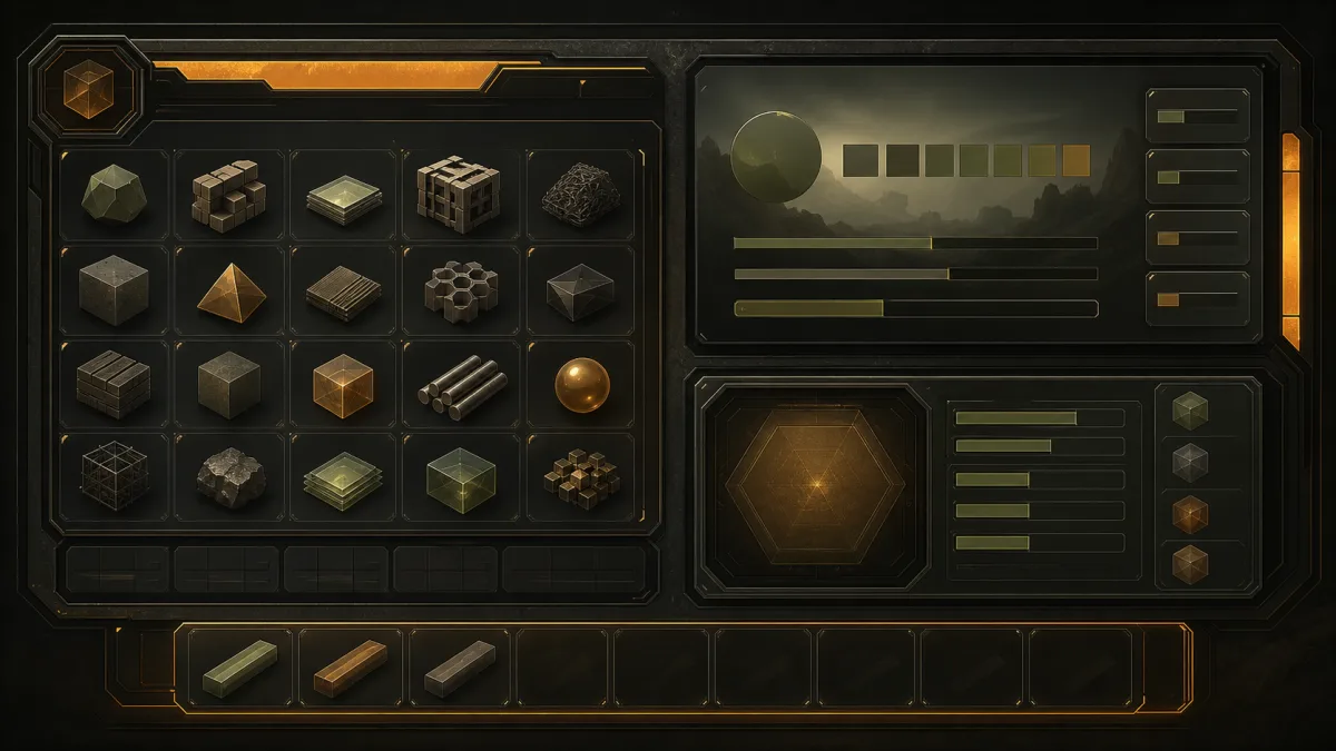 Концепт-превью Survival UI «Рацион»: система выживания с ресурсами и состояниями