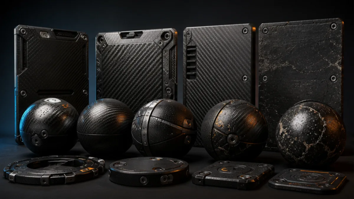 Карбоновые панели, композиты и hard-surface тестовые формы